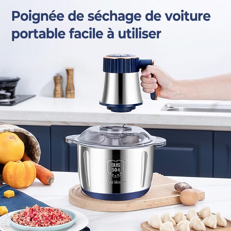 5L Electric Meat Grinder Stainless Steel Multifunction Food Crusher Vegetable Chopper Slicer Kitchen Blender Processor