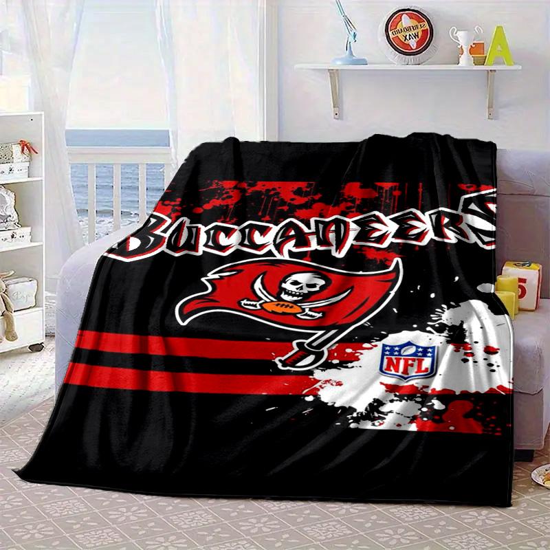 Coperta Portatile/Morbida Tampa Bay Buccaneers Logo Coperta da Letto Adatta per Viaggi Campeggio Soggiorni Uffici Divani Regali per Fan