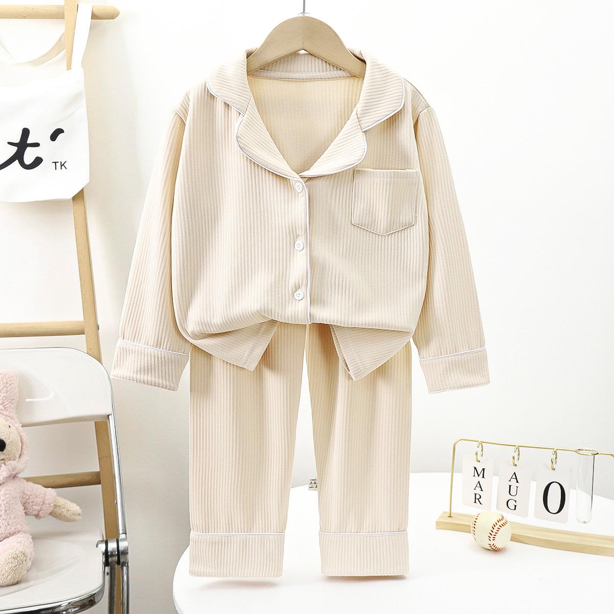 

Детский свободный пижамный комплект, домашняя одежда на осень и зиму для мальчиков и девочек, комплект из двух предметов с длинными рукавами 160cm