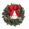 30cm Christmas Wreath with Pine Cones & Ornaments for Window Decoration