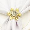 6pcs Christmas Napkin Rings Set Snowflake Napkins Buckles Banquet Accessories