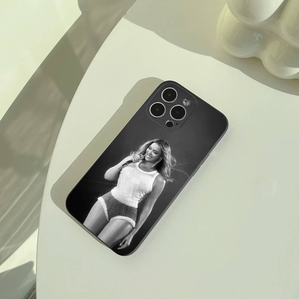 Music legend-B-Beyoncé Phone Case For iPhone 17,16,15,14,13,12,11 Pro Max,16Plus,XS Lightweight and Practical Soft Black Cover