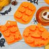 Silicone Halloween Ghost Pumpkin Baking Mold Set Non-Stick Chocolate Jelly Fondant Cake Baking mold for Party Gift Handmade