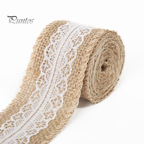 Ręcznie robiona retro przezroczysta tekstura juta koronkowa rolka naturalna biała koronkowa jutowa rolka płótna artykuły domowe