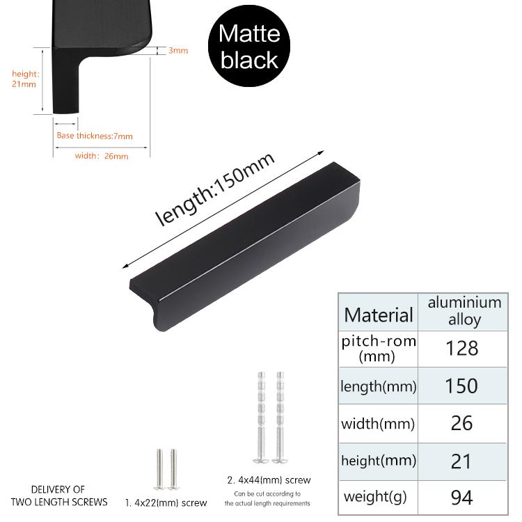 Black Kitchen Cabinet Drawer Long Pulls Gold Bathroom Cabinet Pulls Wardrobe Cupboard Door Handles Furniture Handles And Knobs