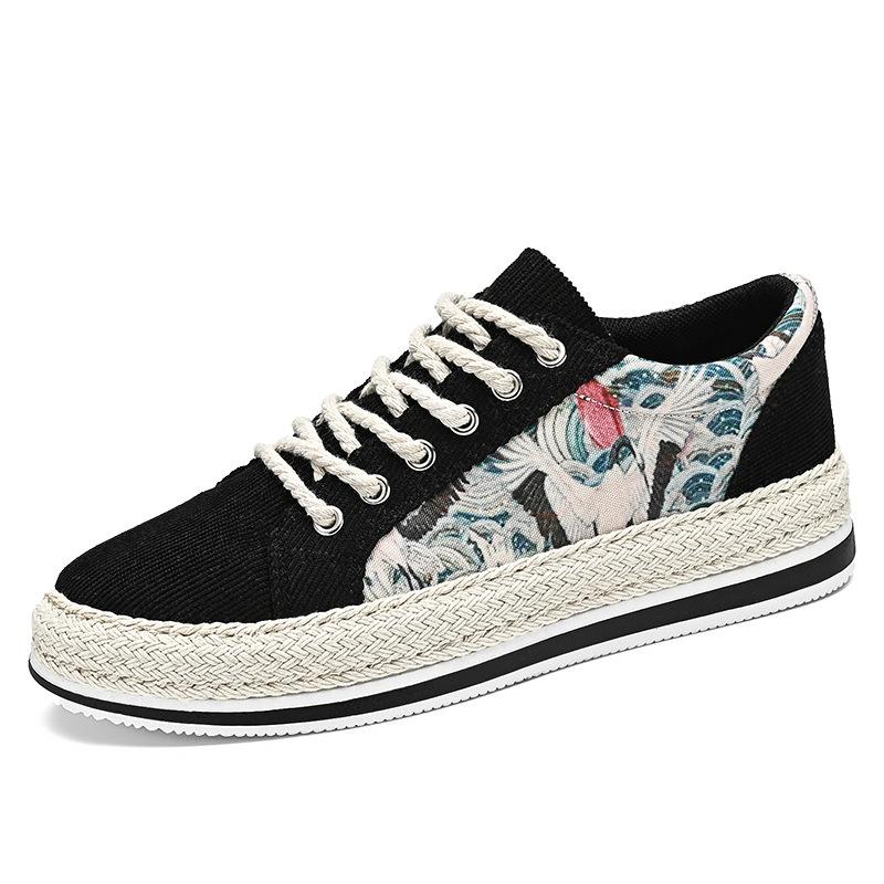 

Мужская обувь новая весна и осень соломенная вельветовая повседневная обувь мужская молодежная плоская обувь на подошве четыре сезона тканевая обувь модная обувь 44