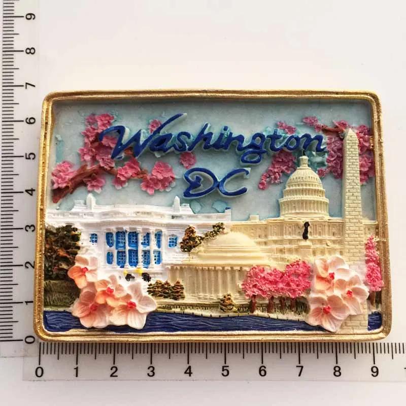 USA fridge magnets Washington D.C. cultural landscape tourist souvenirs hand-painted magnetic refrigerator sticker collection