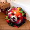 Parapluie Style Nouveau Motif Panda Roux, Parapluie Pliant Automatique 1 Pièce, Parapluie de Voyage Portable, Parapluie d'Extérieur, Cadeau d'Anniversaire