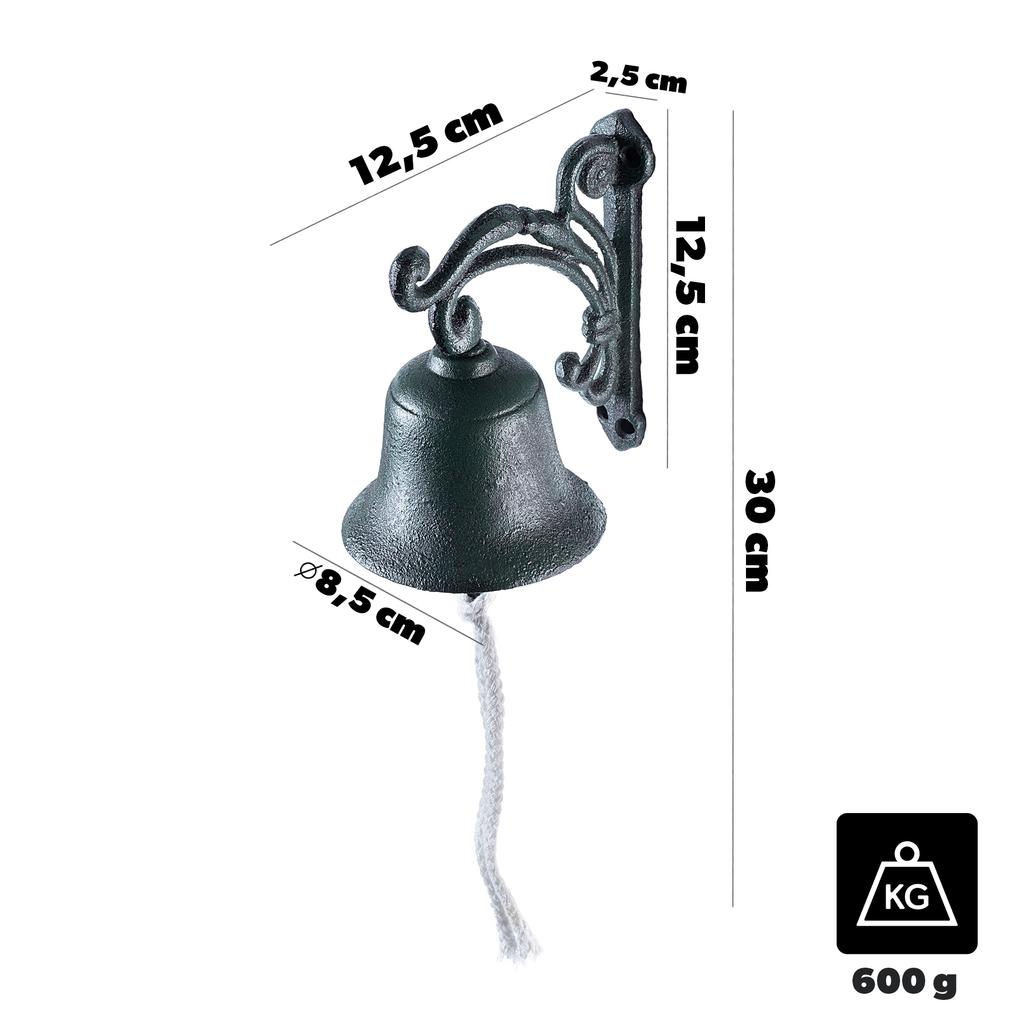 KADAX Cast Iron Doorbell Knocker Decorative Bell Retro