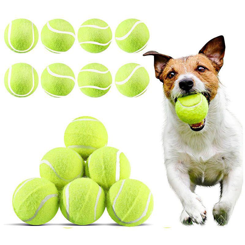 Bite-Resistant Elastic Dog Toy Ball - Interactive Rubber Tennis Ball for Training & Teething, Suitable for All Dog Sizes