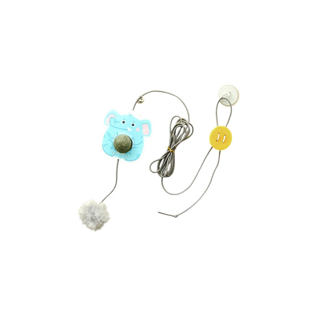 Hanging Cats Teaser Toy Set, Self-Play Swing Cats Toys With Elastic Rope, Feather & Catnip Ball For Indoor Cats, Hands-Free Door Hanging Interactive