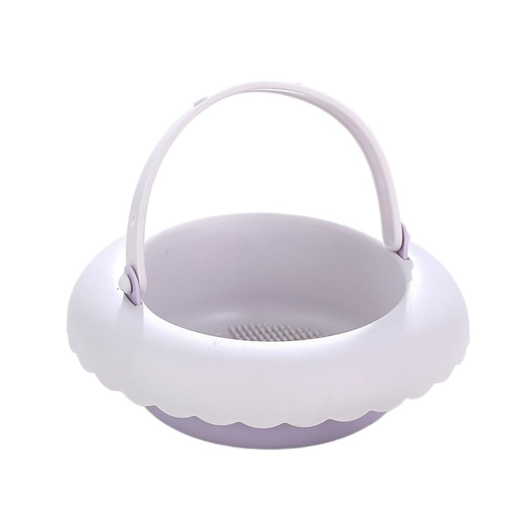 

Силиконовая миска для очистки кистей для макияжа, утолщенная миска для мытья спонжей для макияжа, инструменты для макияжа фиолетовый