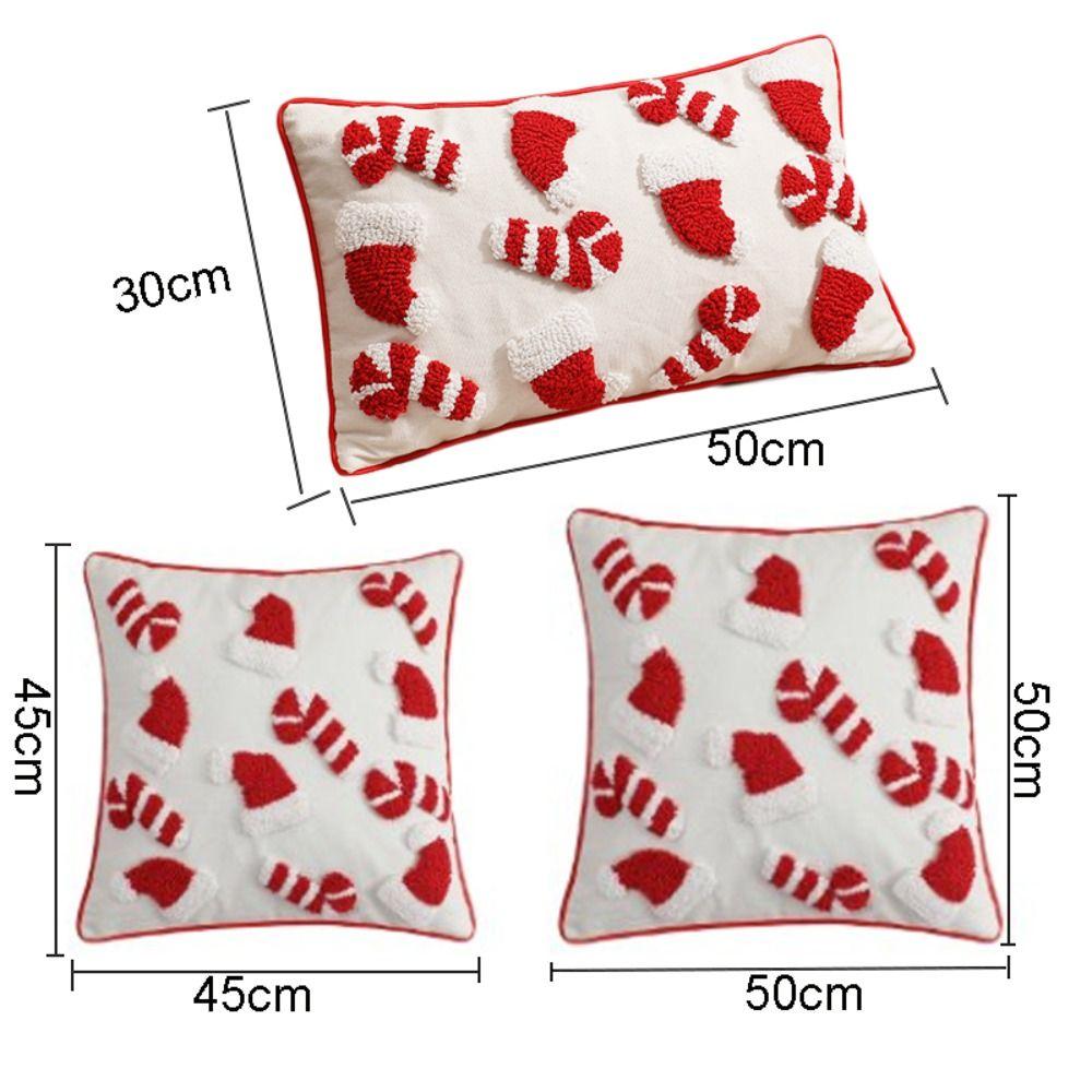 Square Throw Pillowcover INS Style Cushion Cover Christmas Pillowcase  Living Room/Office
