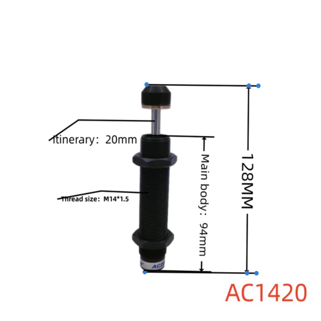 AC Series Shock Absorbers Pneumatic Oil Hydraulic Buffers  a Range of Damper Models AC1420 1425 2016 2020 2025 2050 2025 2030