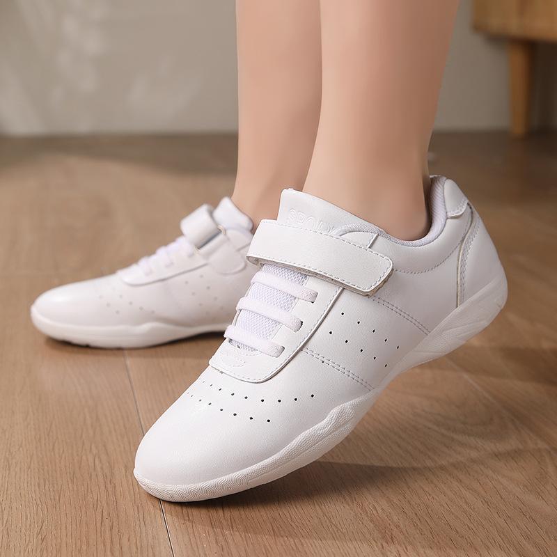 Children 6-12 years old aerobics shoes white aerobics sports cheerleading shoes classmate training
