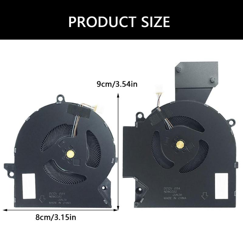 Replacement Laptop CPU GPU Cooling Fan Laptop Notebook Graphics Card Radiators Cooling Fan for OMEN 16-B 16-C M75487-001