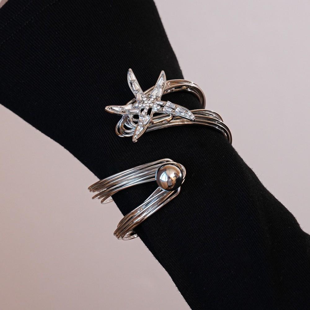 Jewelry Star Armband Arm Chain Rhinestone Crystal Starfish Bangles Starfish Cuff Bracelets Girls