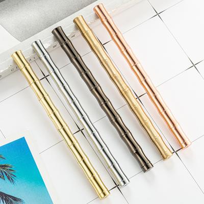 Neu! 0,5 mm Messing-Business-Unterschriftsstift, einfarbig, Bambus, Geschenke, Tintenroller, Studenten-Briefpapier, Büro