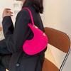 Fashion Luxury Design Felt Shoulder Hobo Bag Women Clutch Handbag Purse Female Solid Color Underarm Bag Premium