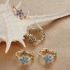 2 Stück Huggies Creolen für Damen Einfach Edelstahl Kleiner Kristall Zirkonia Knorpel Blume Ohrringe Piercing Schmuck