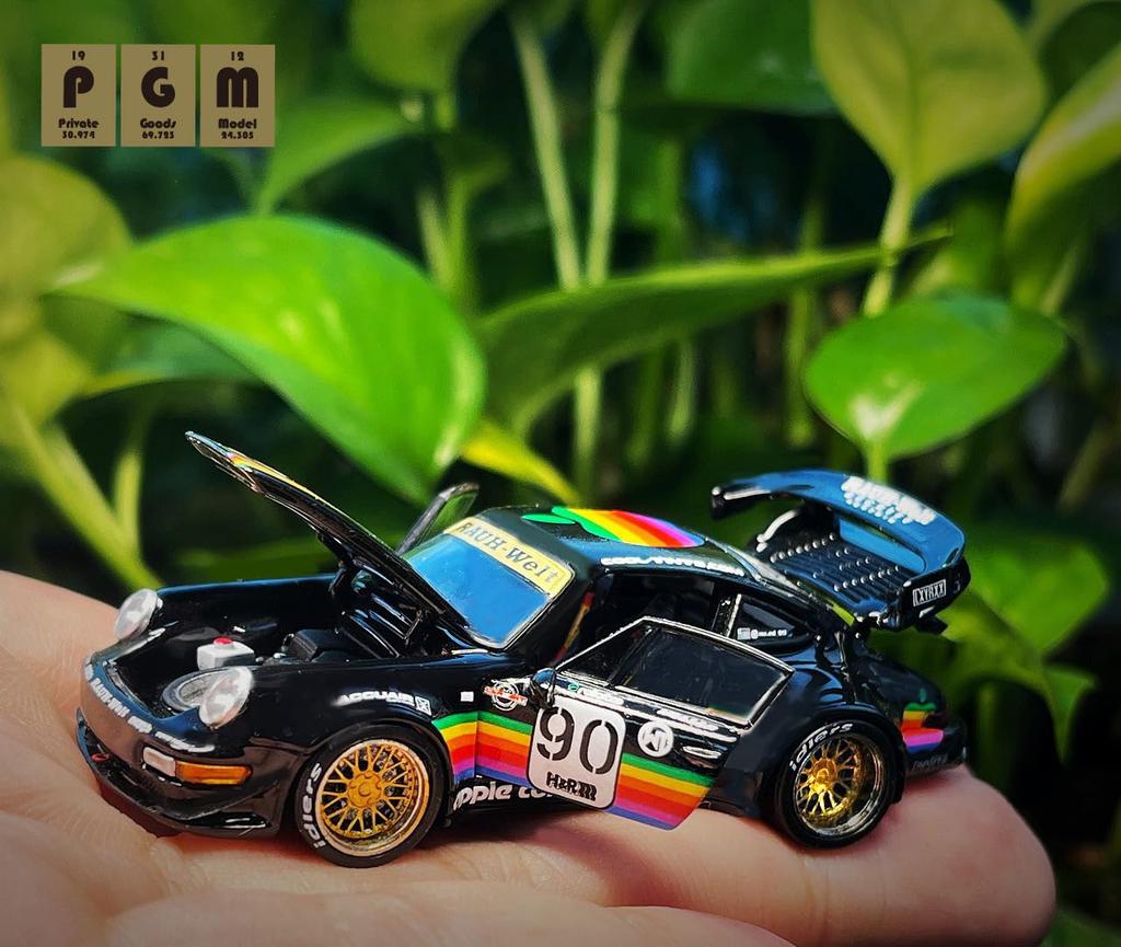 PGM RWB 964 Black Completed Product 1/64 PGM-640009-1