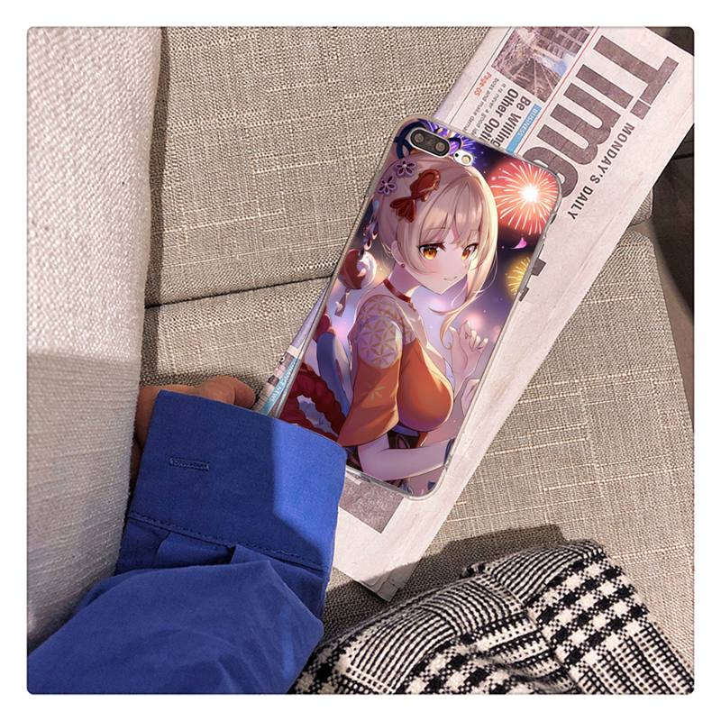 Genshin Impact Yoimiya Handyhülle für iPhone 11 12 13 mini pro XS MAX 8 7 6 6S Plus X 5S SE 2020 XR Hülle