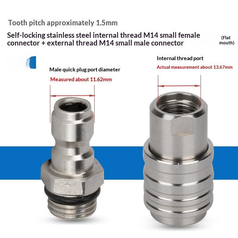 M14 X 1.5 Male Female Quick Connect Set Leak Proof Rust Resistant for DIY Home Garden Pressure Watering System Install