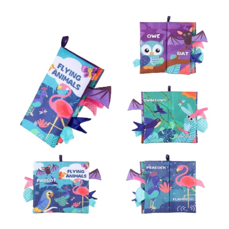 

Детская тканевая высококачественная тканевая книга с увлекательными визуальными и тактильными элементами Flying animal