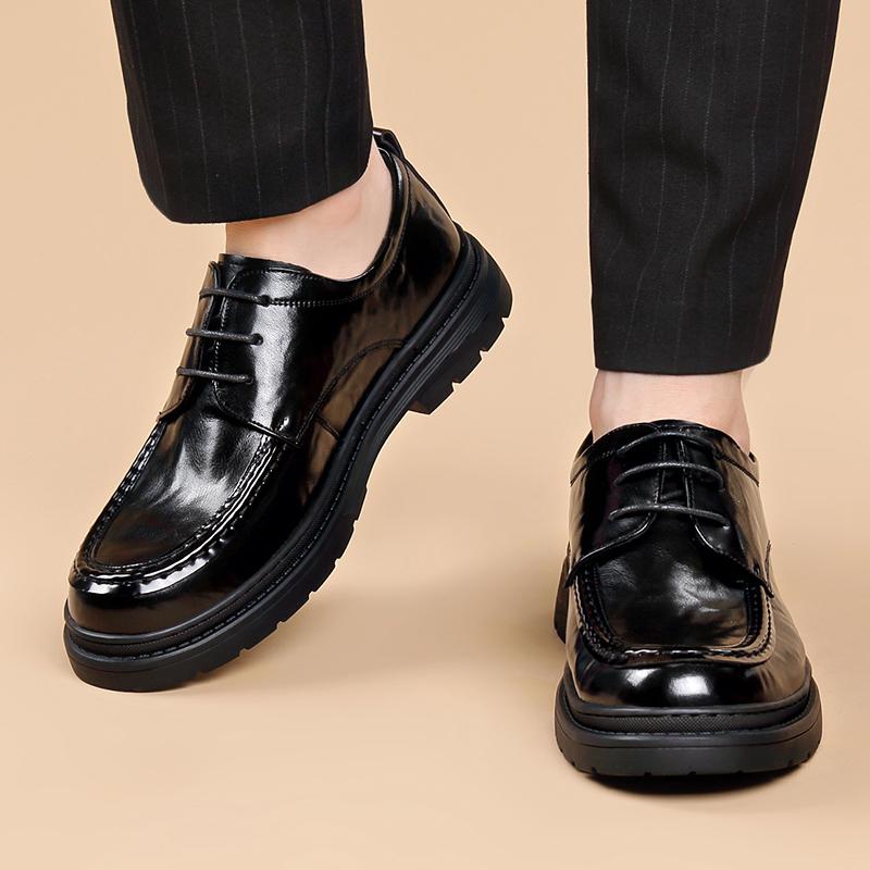 Fashion Leather Mens Oxford Shoes New British Casual Wedding Shoes 2025 New Man Business Dress Footwear Trend Versatile Formal Flats