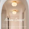 French Retro Ceiling Light with Chinese Corridor Style, Pumpkin-Shaped for Balcony and Entrance Hall