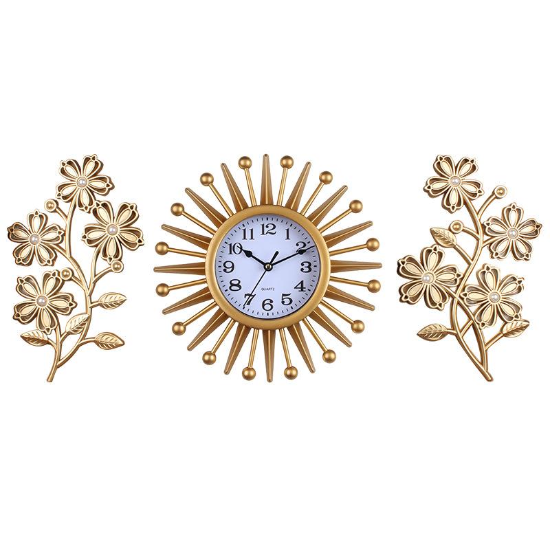 Three-piece Wall Clock Set, Silent Wall Clock, High-end Decoration, Modern Clock, Simple and Personalized Home Hour Hand