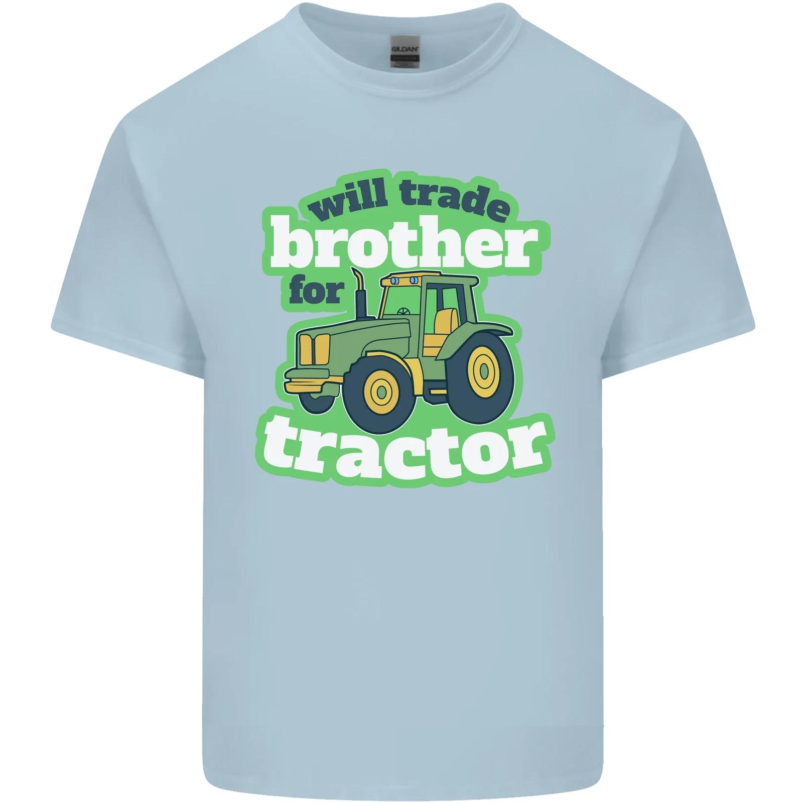 

Will Trade Brother For Tractor Farmer Kids T-Shirt Childrens L