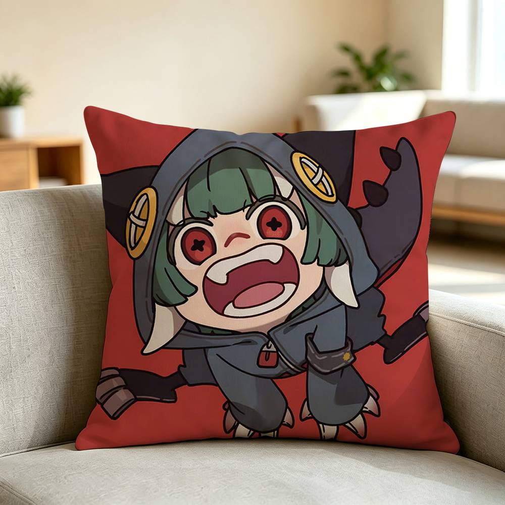 A-Anime Gachiakuta Riyo Reaper Regto Pillow Case Square Double-Sided Sofa Cushion Cover Bedroom Bedside Pillow