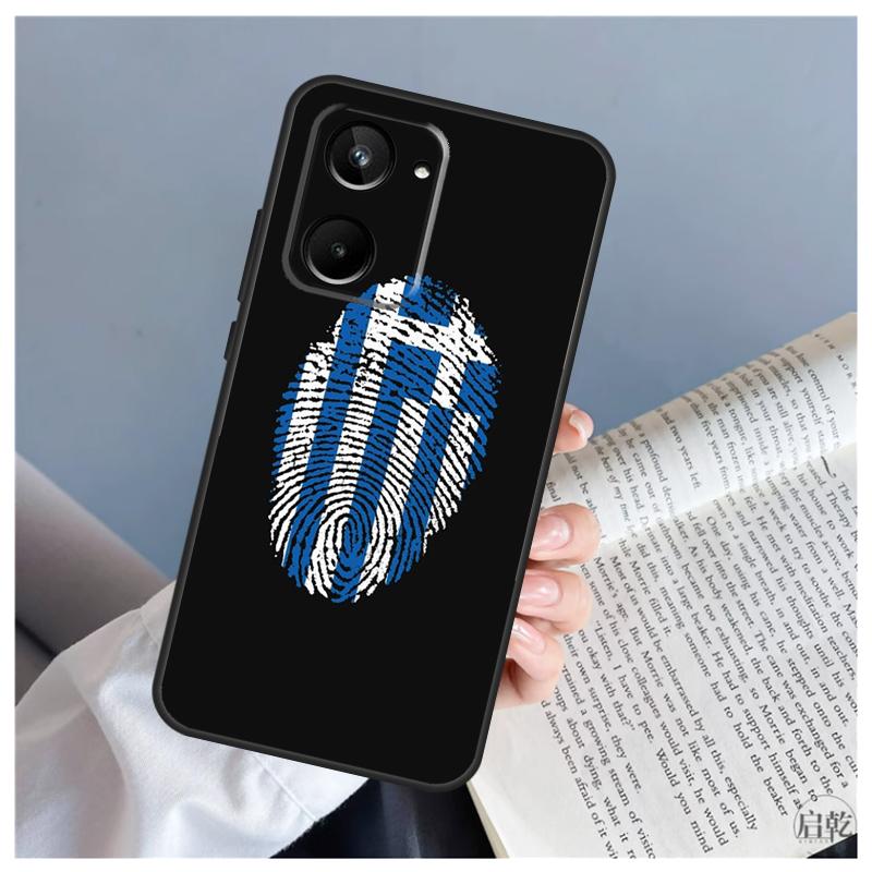 Greece Greek Flag For Realme C61 C63 C71 C55 C67 C51 C75 C65 C53 C35 11 12 13 14 Pro Plus GT6 GT7 15 Pro Case