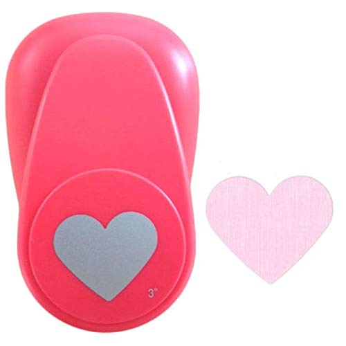 Hanaoka Big 3 Heart 1 Craft Punch, Pink, Metal and Plastic, Cute (Kawaii)