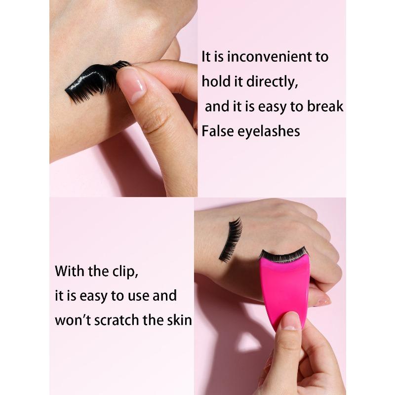 1pc False Eyelash Applicator Tweezer For Convenient Application Of Fake Eyelashes, Glue, And Using As Hair Clip, Beauty Tool