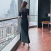 2024 Spring/Summer Retro Chic Cheongsam: Women's Sexy High-End Long Slit Dress