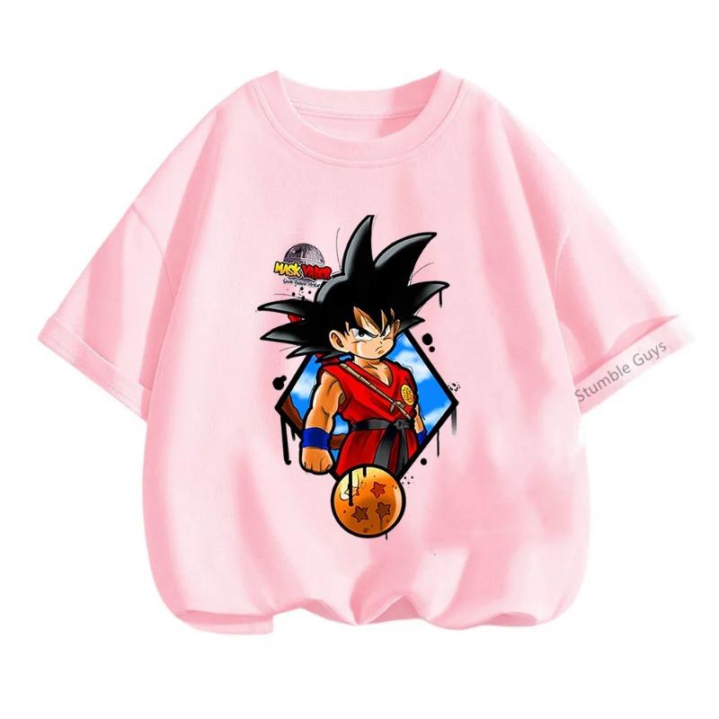Summer 3-14 Children T Shirt Dragon Ball Z Son Goku Anime Teen Clothes Fashion Casual T-shirt Boy Clothing Tshirt Kids Tops