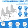 24/30Pcs Toilet Tissue and Soap Dispenser Key Set with Rings Metal Hand Soap Dispenser Key Replacement for School Office