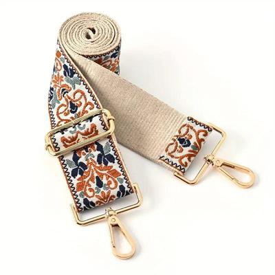 Adjustable Colorful Canvas Bag Strap - Wide, Non-Slip Crossbody Replacement for Women's Bags