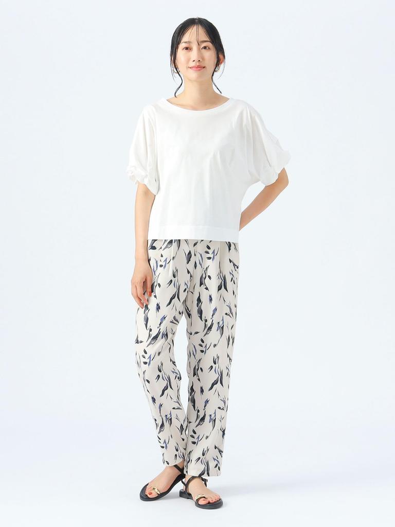 Beams Heart Tee Twist Sleeve Pullover FREE S/S Women's OFF_WHT
