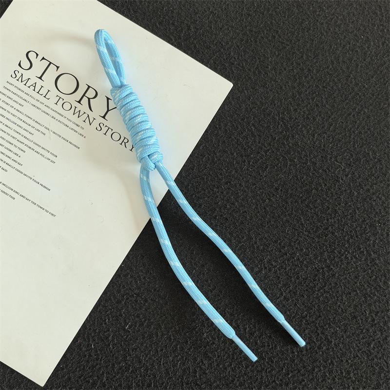 Colorful Trendy Miu Style Polyester/Nylon Braided Rope Pendant with Knotting for Bags