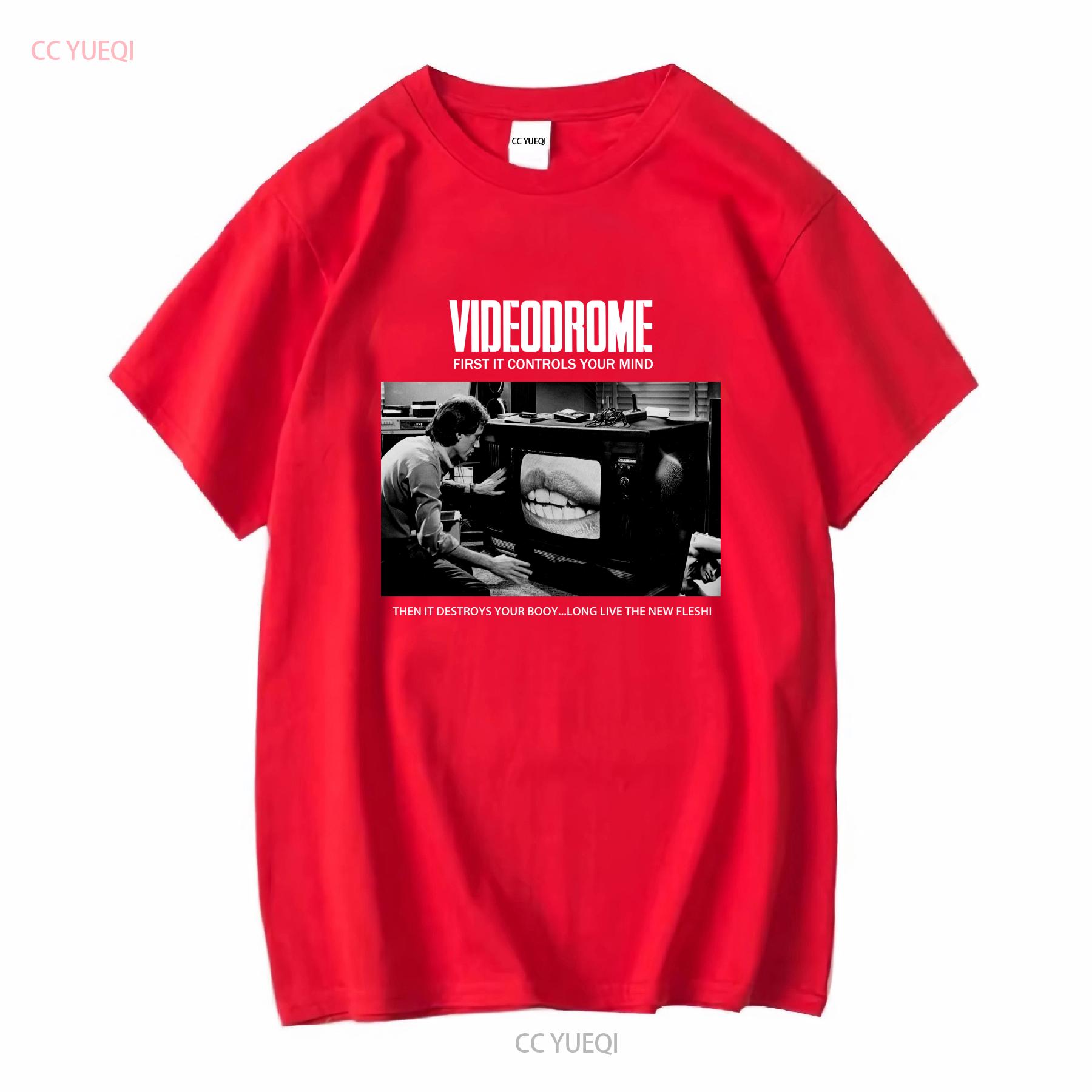 VIDEODROME t shirt Movie David Cronenberg TE4370 long sleeves vintage Washed Unisex Casual fashion graphic Soft Versatile S