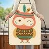 A Bohemian Style Owl Apron, Perfect for Home Kitchens, Ideal for Baking And Cooking, Makes a Great Gift for Couples, Featuring a Dreamy Design, Made O
