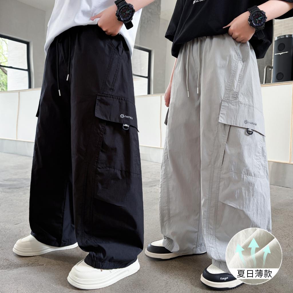 Boys' Pants, Work Pants, Children's Mid To Large Children's 2026 New Style, Boys' Straight Leg Wide Leg Casual Pants, Summer Thin Version