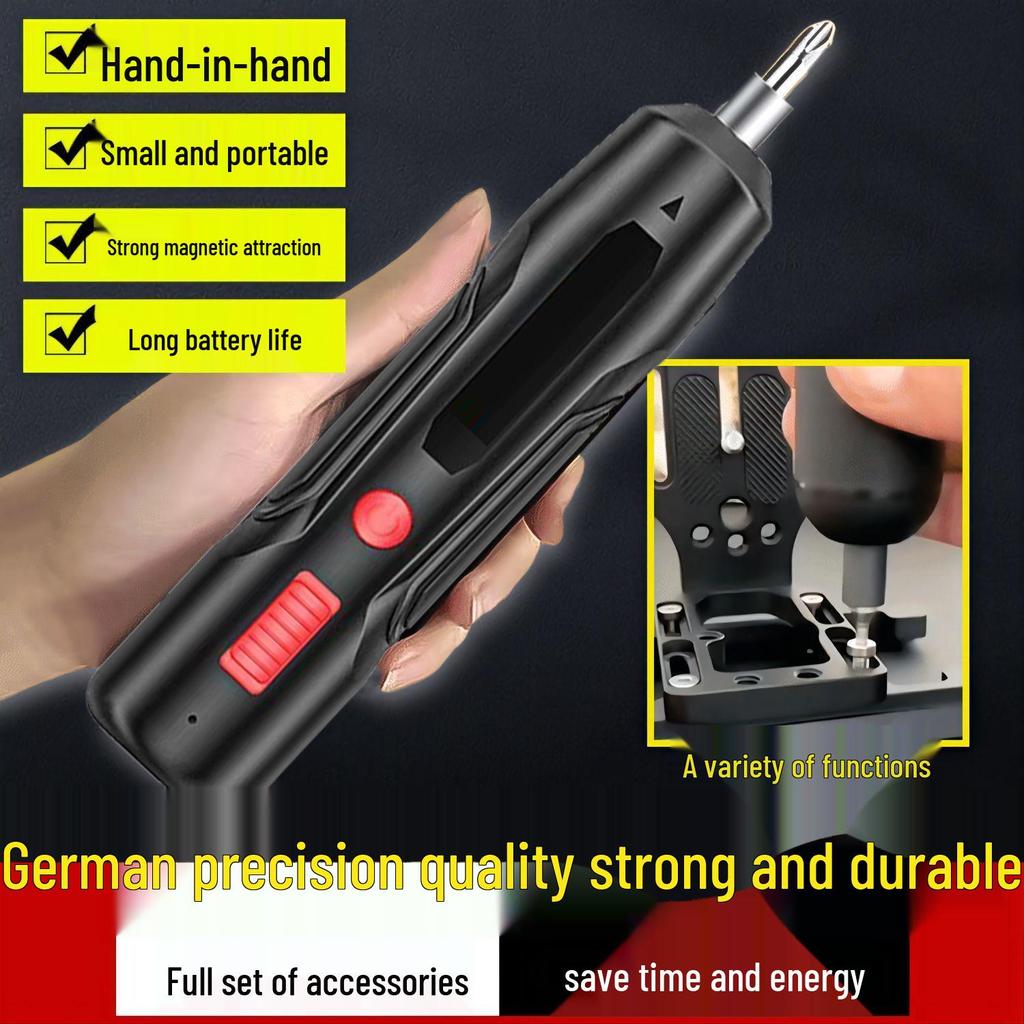 Rechargeable Mini Electric Screwdriver and Drill Tool Set for Household Use
