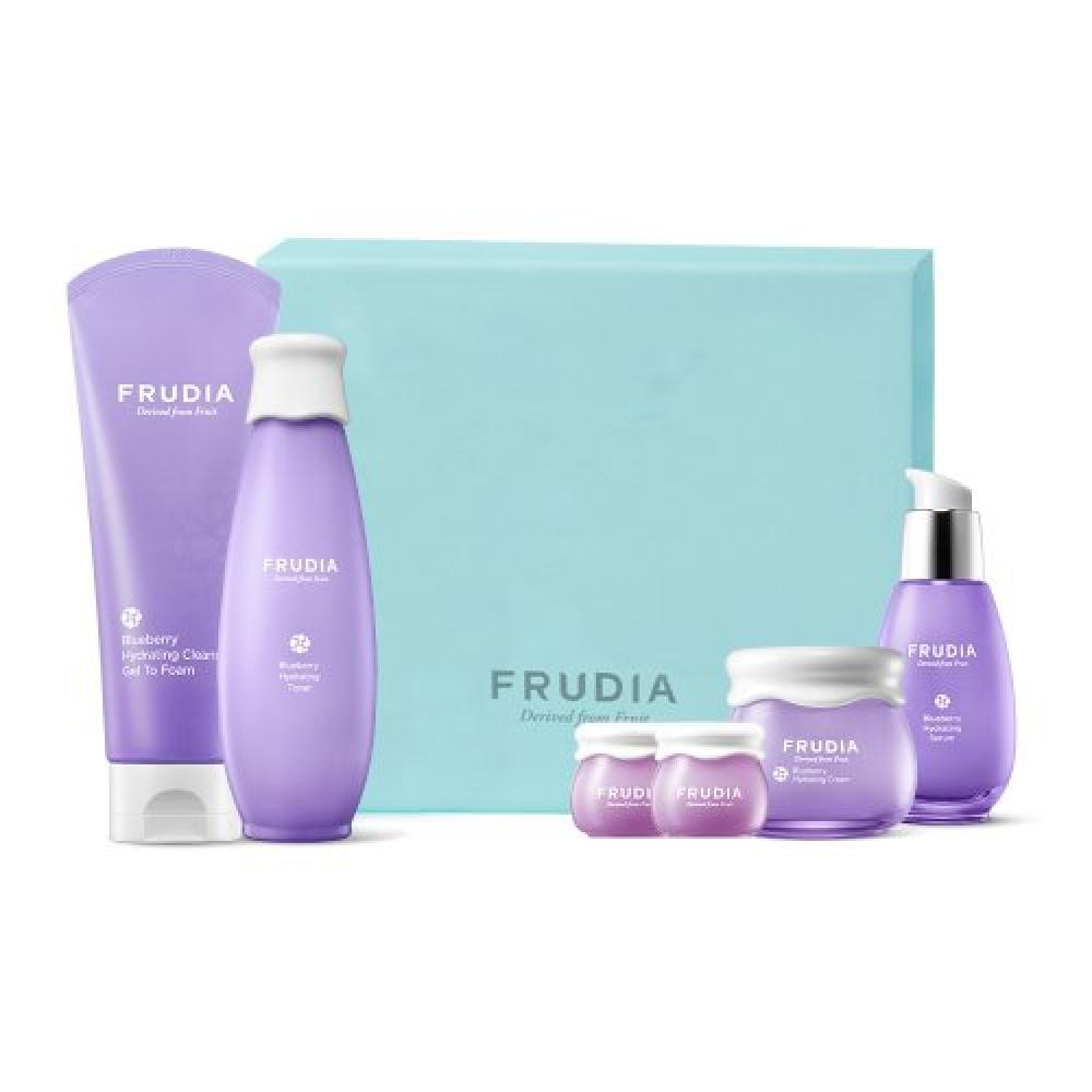 Frudia [4 Types Of Blueberries] Blueberry Toner + Serum + Cream + Foam Cleansing + 2 Free Blueberry Mini Creams FREE