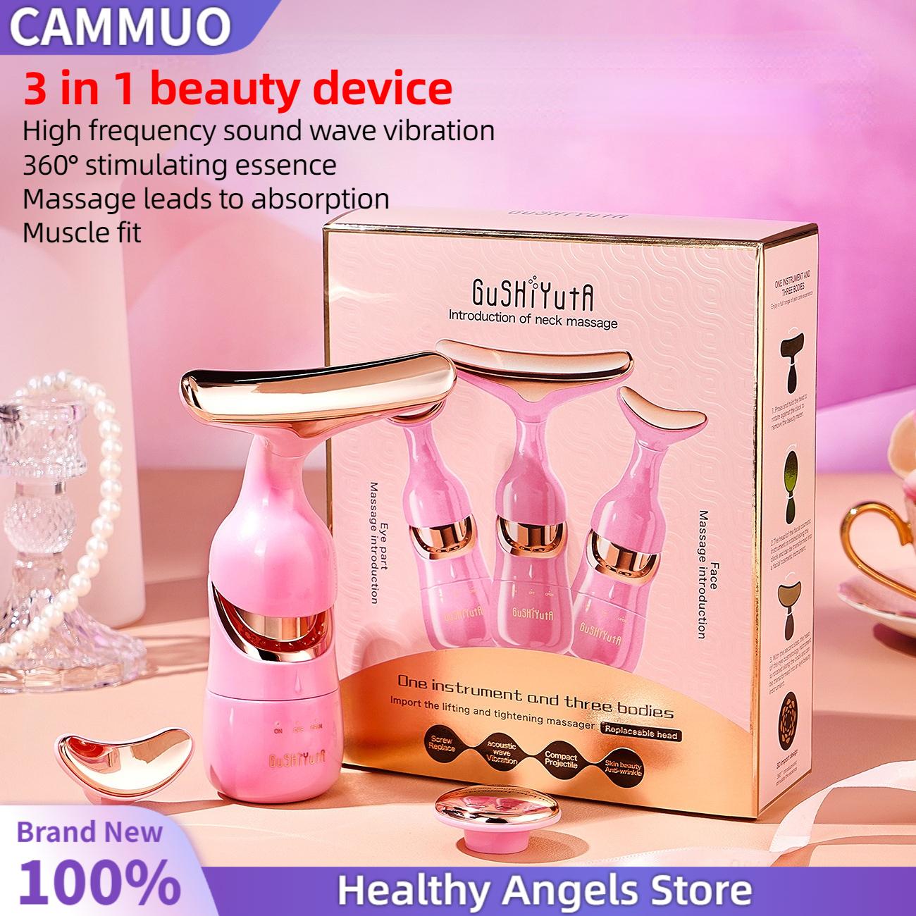 

3 в 1 Массажер для лица, шеи, лица, глаз, массажер, микротоковое омоложение кожи, антивозрастное устройство для красоты, инструменты для красоты