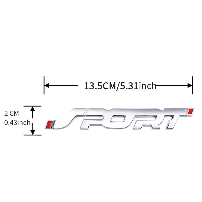 Příslušenství k autu Nálepka Styling Kov 3D Auto Auto Kufr Závodní Módní Sportovní Slovo Písmeno Logo Znak Odznak Samolepka