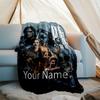 Custom Name The Last of Us Theme Printed Blanket - Perfect for Couch, Bed, Travel & Outdoor Use | Machine Washable, Cozy & Durable.